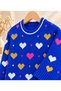Girls' & Kids' Patterned Crew Neck Stretch Knit Sweater - 3