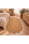 Jute Rope Doormat, Oval Kilim Rug, Bohemian Decorative Bedroom Doormat, Runner Rug