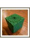 3D-Printed Twisting Cube - Mechanical Rotating Puzzle Cube - Green BX