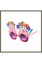 "Happy Birthday" Pink-Fuchsia Party Glasses with Pink Cake Design, 12x7 cm BX