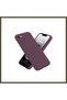 غطاء متوافق مع هاتف iPhone 16E، مصنوع من السيليكون - لون أرجواني داكن (Mürdüm BX).