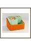 3D-Printed Pistachio Bowl - Dual-Chamber Shell Separator Serving Bowl - Orange Mint BX