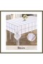 Linen Single Tablecloth, 155x220 cm, Dining Tablecloth, Belen Model, Cream, BX