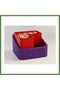 3D-Printed Pistachio Bowl - Dual-Chambered Shell Separator Serving Bowl - Purple and Red HB006