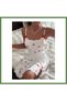 Women's Ecru-Patterned Strapless Dress 5255 HB006