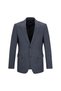 Navy Blue Comfort Fit Mono-Collar Patterned Suit - 2