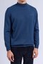Blue Regular-Fit Half-Boat Neck Sweater - 3