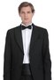 Black Slim Fit Wool Tuxedo with a Pointed Collar - 2