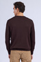 Brown Regular-Fit Crew-Neck Rayon Sweater - 4