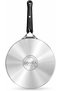 SONEX Supreme Frying Pan/Skillet (2.5 Ltr) – Stainless Steel, Glass Lid, Cool Ergonomic Handle, Sandwich Bottom, Durable, Dishwasher Safe, Stir Frying Pan, Gas & Electric Stoves Compatible (24cm) - 2