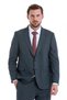 Navy Blue Regular-Fit Mono-Collar Suit - 2