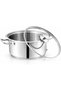 SONEX Mega Super Pot, (7.5 Ltr) Stainless Steel Cooking Pot/Casserole – Durable Handles, Glass Lid, Sandwich Bottom for Even Heating, Sleek Modern Design for Efficient and Stylish Cooking (26cm) - 2