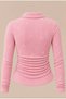 Long-Sleeve Blouse with Embroidered Details, Glittery Embroidery, and Ruched Details - 2