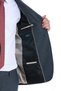 Navy Blue Regular-Fit Mono-Collar Suit - 5