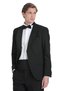 Black Slim Fit Wool Tuxedo with a Pointed Collar - 6