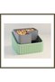 3D-Printed Pistachio Bowl - Dual-Chambered Shell Separator Serving Bowl - Mint Gray BX