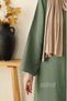 Sahra Women's 100% Cotton Muslin Umrah and Hajj Two-Piece Set, Medina Green - 6