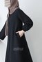 Sahra Women's 100% Cotton Muslin Umrah and Hajj Two-Piece Set, Black - 5