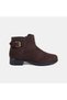 Women's Coffee DesaComfort Suede Boots with Metal Buckle Detail - 2