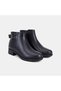Women's Black DesaComfort Leather Boots with Metal Buckle Detail