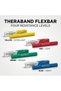 FlexBar Tennis Elbow and Grip Strength Trainer, 12 Inch Natural Rubber Resistance Bar for Forearm Strengthening, Grip Training and Exercise, Individually Packed, Yellow Red Green Blue