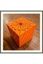 3D-Printed Twisting Cube - Mechanical Rotating Puzzle Cube - Orange BX