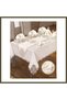 26-Piece Elegant Linen Cream-Gold 12-Person 160 × 260 cm Table Set BX
