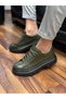 BayTuluk BT-X24 Khaki Vegan Leather Black High-Sole Men's Casual Sneakers - 5