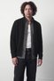 Men’s Plus Size Cardigan, Zipper, Knit, Mock Neck, Long-Sleeved, Classic, Casual, Winter, Black 12306166