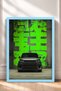 Luxury SUV Framed Art Print in Front of a Neon Green Wall—Car Poster for Garage or Office Wall Decor OTO190 - 3