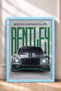 Framed Poster of a British Race Car with a Green Stripe—Car Poster for Garage or Office Wall Decor OTO002 - 3