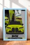 Lemon Yellow Modern Modal German Sports Car Framed Art Print / Car Poster for Garage or Office Wall Decor OTO039