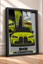 Lemon Yellow Modern Modal German Sports Car Framed Art Print / Car Poster for Garage or Office Wall Decor OTO039 - 2