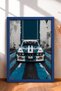Classic Race Car with Blue and White Stripes—Framed Art Print, Car Poster, Wall Decor OTO179