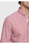 Red Regular-Fit Long-Sleeved Woven Classic Shirt - 4