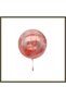 Red Glittery Round Clear Balloon, 24 Inches BX