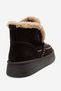SANDY Brown Suede Genuine Leather Fur-Trimmed Tasseled Women's Boots - 7