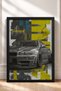 Yellow Typographic Japanese Sports Car Framed Art Print / Car Poster for Garage or Office Wall Decor OTO189 - 3