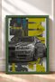 Yellow Typographic Japanese Sports Car Framed Art Print / Car Poster for Garage or Office Wall Decor OTO189 - 3