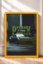 Green and Black Wide-Body Muscle Car Framed Art Print / Car Poster for Garage or Office Wall Decor OTO192 - 3