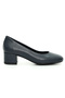 Genuine Leather Navy Blue Low-Heeled Ballet Flats for Women - FlexZ2608