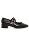 Genuine Leather Brown Women's Low-Heeled Ballet Flats - Z900