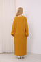 Crew Neck, Long-Sleeved, Loose Fit, Oversized, Knitted, Textured, Ankle-Length, Long Knit Dress - 2