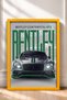 Framed Poster of a British Race Car with a Green Stripe—Car Poster for Garage or Office Wall Decor OTO002 - 3
