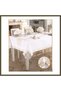 Elegant Linen Dinnerware Set, 12-Person, 26-Piece, 160 × 260 cm Table Runner Set, Cream - BX
