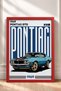 Turquoise Classic American Muscle Car Framed Art Print Car Poster for Garage or Office Wall Decor OTO043 - 3