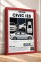 White Classic Japanese Sedan Framed Art Print Car Poster for Garage or Office Wall Decor OTO038 - 2