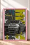 Yellow Typographic Japanese Sports Car Framed Art Print / Car Poster for Garage or Office Wall Decor OTO189 - 3