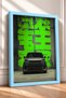 Luxury SUV Framed Art Print in Front of a Neon Green Wall—Car Poster for Garage or Office Wall Decor OTO190 - 2