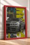 Yellow Typographic Japanese Sports Car Framed Art Print / Car Poster for Garage or Office Wall Decor OTO189 - 2